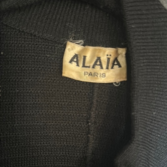 alAia Black Women's 80s style vintage dress black EUC - Picture 2 of 3